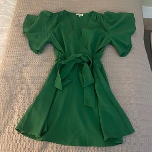 TCEC green wrap dress worn once
